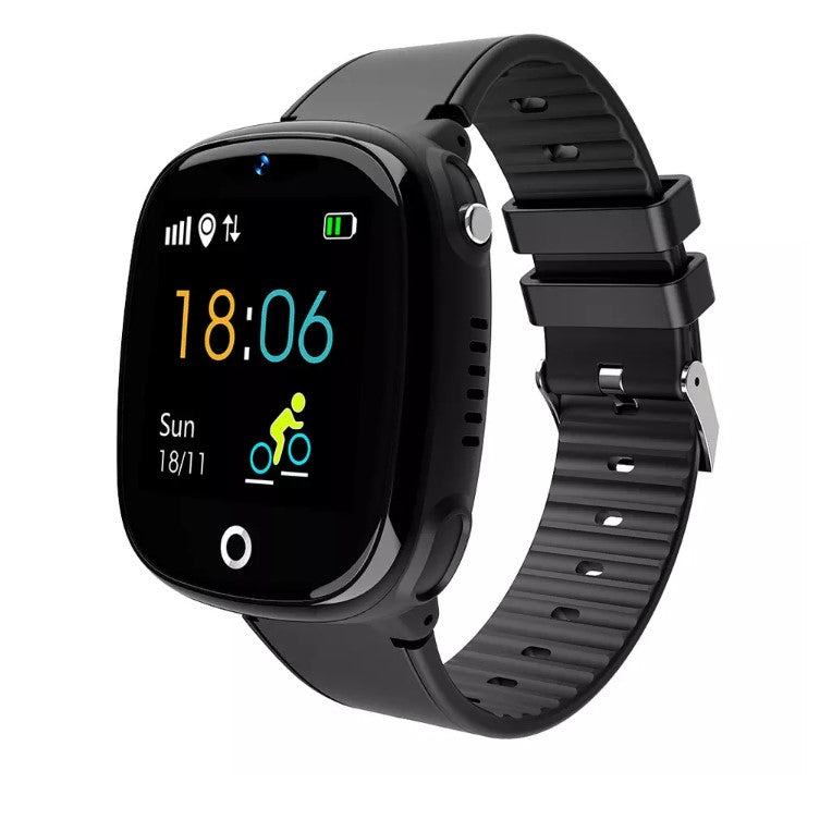 Smartwatch klocka för barn & vuxna GPS funktion 3färger svart